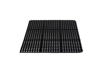 China Rubber Drainage Floor Mat with Holes Heavy Duty Anti-Fatigue Kitchen Drainage Non-Slip Wet Area Use Door Mat for sale