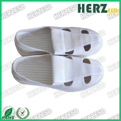 China Esd-Cleanroom-Pantoffel waschbare einzige ESD Cleanroom-Schuhe PVCs, statische Antischuh-weiße Farbe zu verkaufen