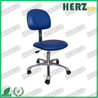 China Industrial PU Leather ESD Office Chair Adjustable Revolving With Chrome Leg zu verkaufen