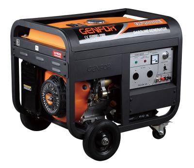 China 8000E 15 HP Portable 7 KVA Air-cooled OHV Engine Gasoline Generator with brush AVR GF8000E for sale