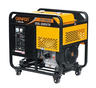 China Open Type 11KW Single/Three Phase Portable Diesel Brush Generator Start Key Generator Standby Power AC Plant Produce GF12000JE for sale