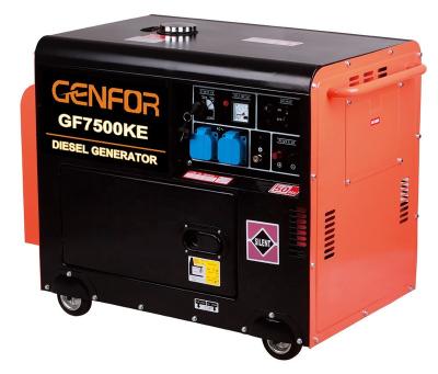 China General Power 7KW Silent Diesel Generators Main Start Generator Brush ATS Generator GF7500KE Easy ATS for sale