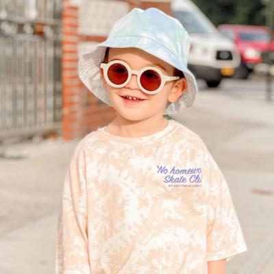 China Wholesale Vintage UV400 Girls Round Frame Korean Fashionable Child Sunglasses Unisex Colorful Baby Kids Kids Sun Glasses for sale