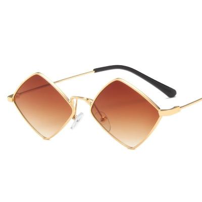 China 2022 new style pilot fashion metal sunglass marine lens rhombus shape sunglasses for women for sale