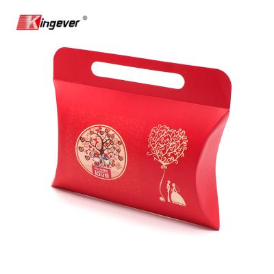 China Recyclable Foldable Red Paper Package Packaging Wedding Gift Box for sale