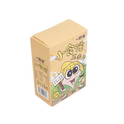 China Recyclable Customized Foldable Paper Box Packaging Child Clean Design Snack Shrimp Chips Soft Paper Printing Box for sale