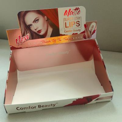 China Recycled Materials Lipstick Packaging Cardboard Modern Design Custom Gift Box Customized Makeup Soft Open-Window Display Box Multicolor Paper Jewelry for sale