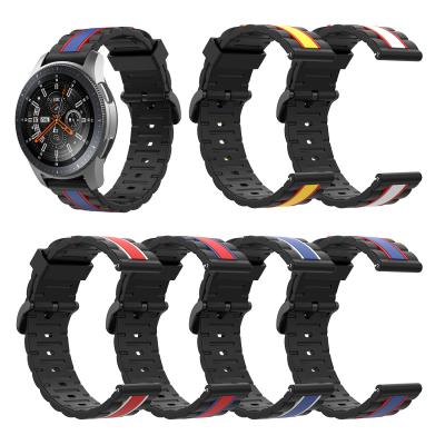 China New Arrival Universal 22mm Sport Silicone Strap Rubber Watch Band For Samsung Galaxy Watch 46mm Smart Watch for sale