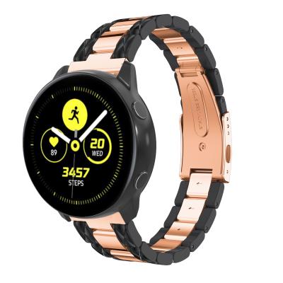 China Resin 20mm Resin Steel Ball Color Watch Band Strap For Samsung Galaxy Watch Active Watch For TicWatch C2 for sale