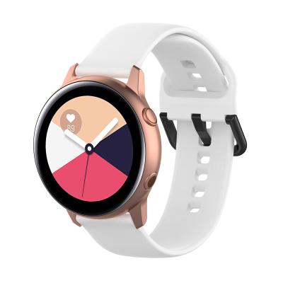 China 20mm Silicone Strap Rubber Watch Band For Samsung Galaxy Watch Active R500 Smart Watch for sale