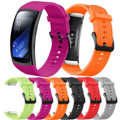 China Sports Silicone Rubber Strap For Samsung Galaxy Gear Fit2 Pro Watch Band Wrist Strap Straps For Samsung Gear Fit 2 SM-R360 for sale