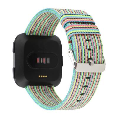 China Fabric For Fitbit Versa 2 Band Strap Wristband Canvas Replacement Breathable Strap For Fitbit Versa Lite for sale