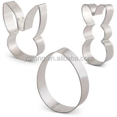 China Factory direct sale 3pcs Easter stainless steel disposable cookie cutter set with cheap price for sale