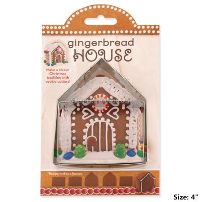 China Wholesale Disposable Factory Kitchen Stainless Steel 2pcs Gingerbread House Cookie Cutter for sale