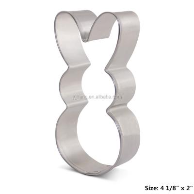 China Factory Wholesale Disposable Kitchen Stainless Steel Easter Bunny Cookie Cutter for sale