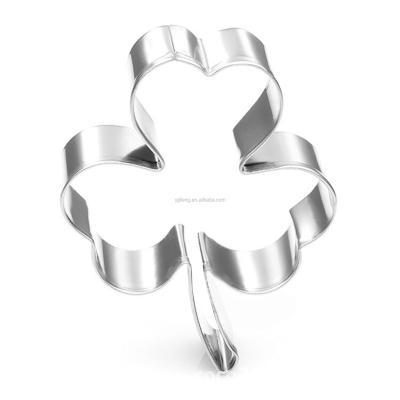 China Factory Supplier LFGB Wholesale Standard Disposable Kids Stainless Steel Shamrock Cookie Cutter for sale