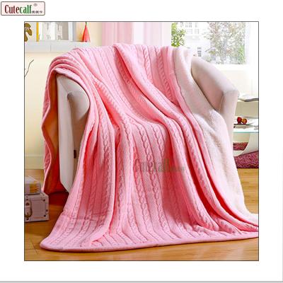 China PORTABLE Factory Manufacturing Various Color Knitted Weighted Cotton Knit Blankets for sale