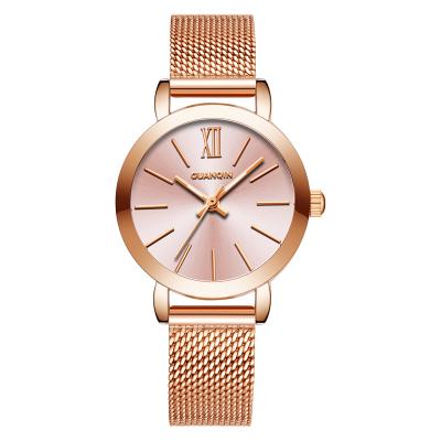 China High Quality Fashion Rose Gold Women Quartz Watch Engravable Water Resistant for sale