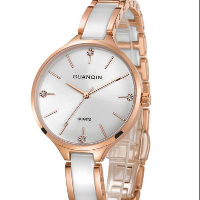 China Water Resistant Fashion Rose Gold Brand Name Quartz Watches Japan Movt Women for sale