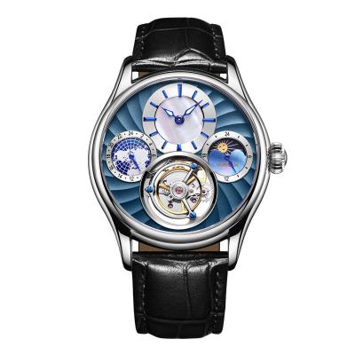 China Luxury Skeleton Men Sapphire Relogio Masculino Top Brand Clock Real GUANQIN Chronograph Hand Tourbillon 2019 Wind Mechanical Men's Watches for sale