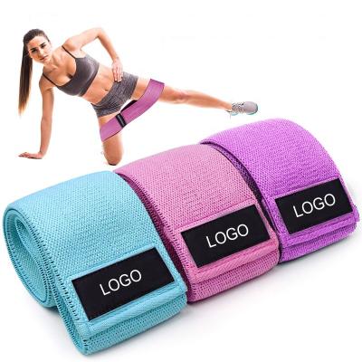 China Amazon Durable Hot Selling Custom Booty Bands Elastic Workout Resistance Bands For Glute Legs Yoga Band for sale