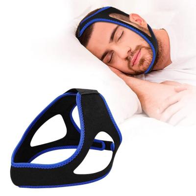 China Free Sample Comfortable Adjustable Anti Snoring Chin Strap Belt Anti Snoring Band for Women Men for sale