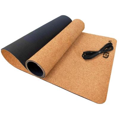 China Non Slip Logo Custom Size Eco - Friendly Yoga Mat Made Of Organic Cork for sale