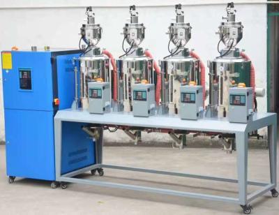 China Cost saving Multiple hoppers with different  materials desiccant Rotor Dehumidifier Dryer to 4 injections zu verkaufen