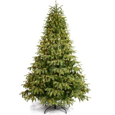 China 329 Hardneedle Mix 501 PVC 7.5 Feet PE PVC Mixed Sheet Christmas Tree Green Lush Led Lights Pre-Lit Christmas Tree for sale