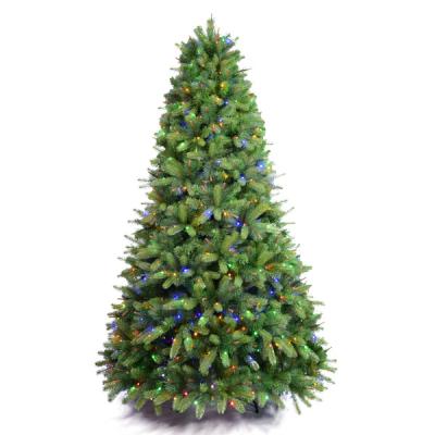 China Outdoor PE and PVC Christmas Tree Decorations Christmas Tree 7 8 9 10 FT Pre Lit Christmas Tree Decor for sale