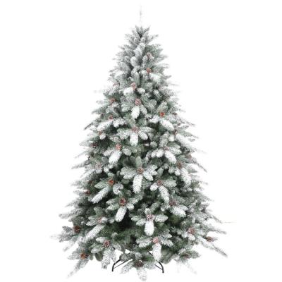 China 2022 Christamas Decoration LED Christmas Tree Light Outdoor Blue Plastic Christmas Snow Tree Manufactures for sale