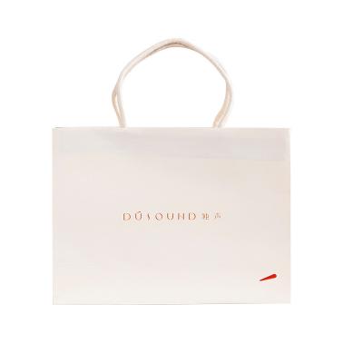 China Custom Recycled Materials Shopping Bags With Logo For Boutique Packaging Garment Jewelry Paper Tote Handle Eco Luxury OEM INNORHINO for sale