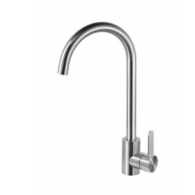 China Low Price Contemporary Wholesale Deck Mounted Polished Stainless Steel Kitchen Sink Faucet for sale