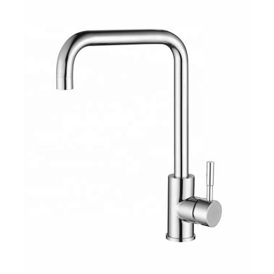 China Kitchen Sink 304 Stainless Steel Coil Kitchen Faucet Seven-Word Style Three-Way Modern Wire Drawing Water Tube Ceramic Surface for sale