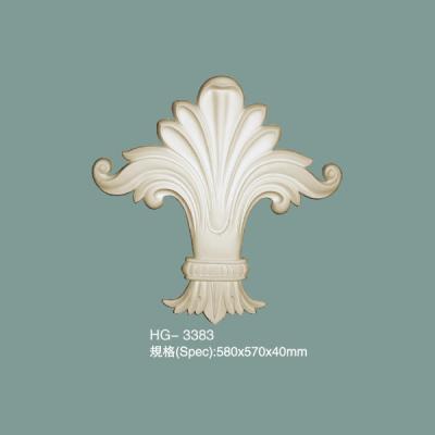 China Decorative Wall Ornamental Moulding Polyurethane Decor Onlay Scroll HG-3383 for sale