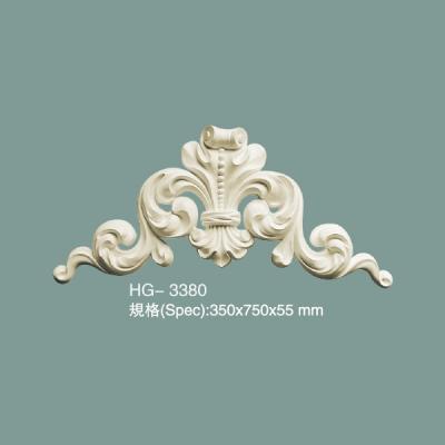 China Decorative Wall Ornamental Moulding Polyurethane Decor Onlay Scroll HG-3380 for sale