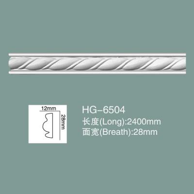 China Dado Rail Foam Skirting Board PU Wall Baseboard HG-6504 for sale