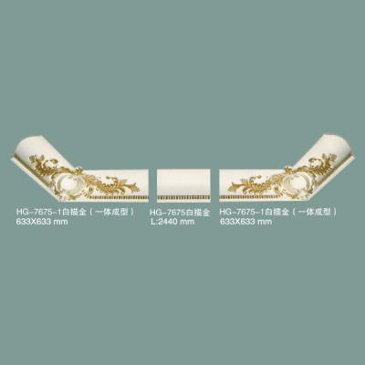 China Decorative Polyurethane Crown Molding PU Panel Corner Moulding HG-7675-1 for sale