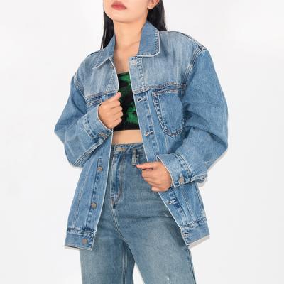 China Anti-wrinkle new autumn denim jacket loose casual denim jacket women 86120#2022 for sale