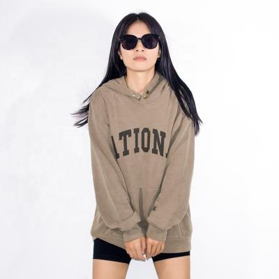 China PGW010#2022 new autumn and winter style letter print neckline buttoned hooded pullover sweatshirt women for sale