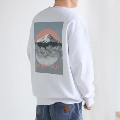 China PGW003# 2022 Anti-wrinkle Trend Man Mount Fuji Scenery Printed Hooded Sweater for sale