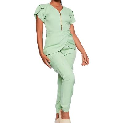 China Eco-Friendly Medical Hospital Private Label Scrubs Uniforms Wholesale Short Sleeve Medical Uniforms Nursing Scrubs Sets 10 - 49 Sets for sale