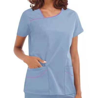 China Hospital Supply Quick-Drying Hospital Dental Uniform Elastic Clothes Eco-friendly Nurse Sports Uniform Tops Scrubs Uniform Sets for sale