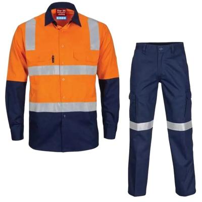 China Work Clothes 100% Cotton Promotion Long Sleeve Uniforms Miner Workwear Custom Siamese Construction Industrial Overall Workwear for sale