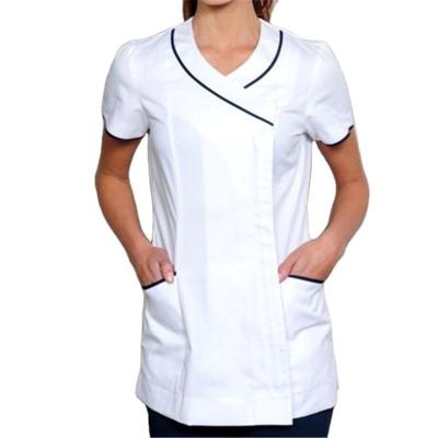 China 2022 Eco-friendly Hospital Nurse Scrubs Tops Beauty Work Wear Salon Spa Tunic Medical Uniform for sale