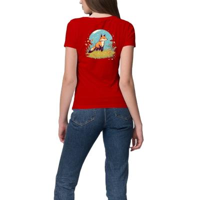 China Other Fashion Women's Short Round Neck T Shirt Cotton 100% Plain Sleeve Printing Custom Plus Size T Shirt for sale