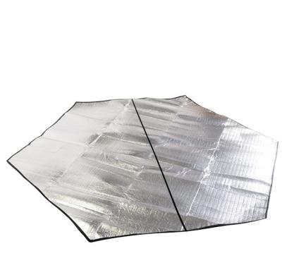 China 6-9 Person Outdoor Aluminum Hexagonal Hexagonal Aluminum Film 2.5m*2.5m Picnic Moisture Proof Camping Mat for sale