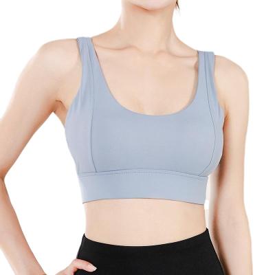 China 9149801 Women Sports Bra Designer Breathable Cross Back Padded Bra Workout Fitness Yoga Tops With Built In Bra for sale