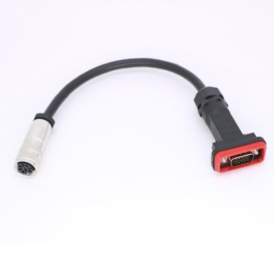 China ISGF CONNECTOR IP67 Waterproof ISGF Cable DB15 Male To Din 8 Pin Female Cable for sale