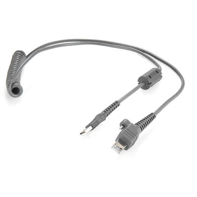 China COMPUTER USB A to RJ45 Coiled Extension Cable Motorola Symbol Spiral Barcode Scanner for sale